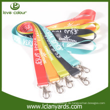 Neue Design dekorative Satin benutzerdefinierte Lanyards mit großen Rabatt